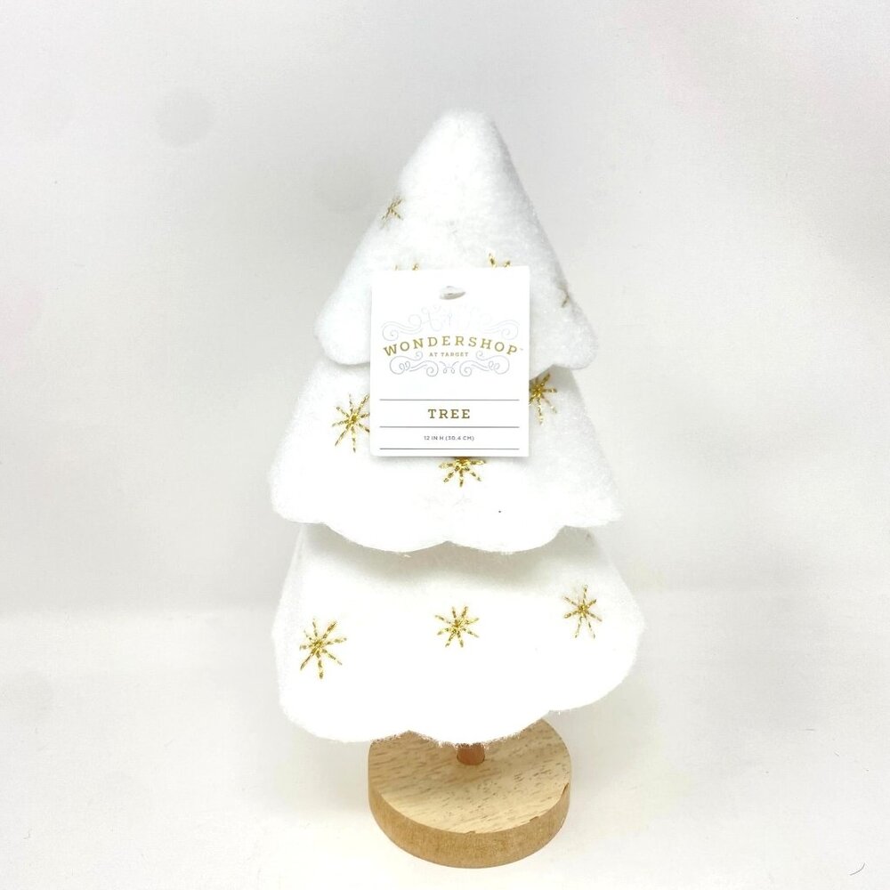 Target 12" Christmas Three Layered Round Felt Tree Decor White - Wondershop™ - Picture 2 of 7